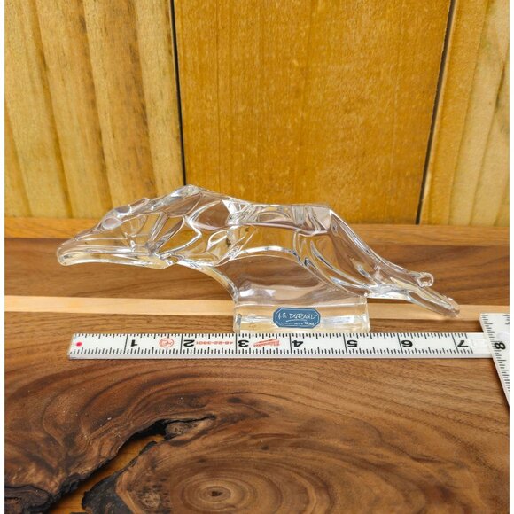 Crystal Jaguar Figurine By J.G. Durand France In Gift Box 7" Long - Picture 5 of 9